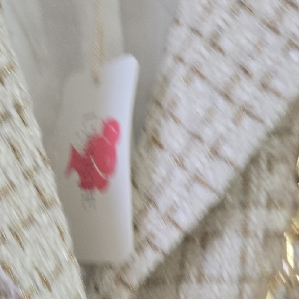 L'ATISTE White Tweed Dress with Gold Accents - Picture 10 of 10